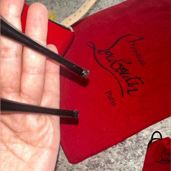 Christian Louboutin Vintage Trompe L'oeil Measuring Tape Strappy High Heels - Picture 10 of 16